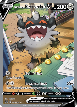 Pokemon Lost Origin Galarian Perrserker V - 184
