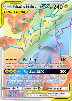 Pokemon Team Up Pikachu & Zekrom-GX - 184