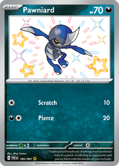 Pokemon Paldean Fates Pawniard - 185