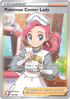 Pokemon Vivid Voltage Pokémon Center Lady - 185