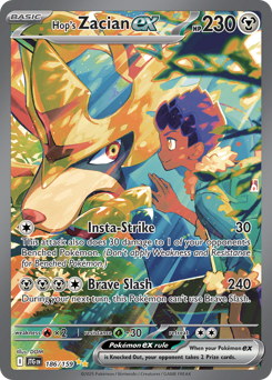 Pokemon Journey Together Hop's Zacian ex - 186