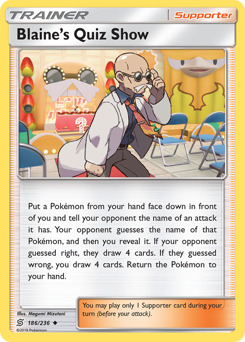 Pokemon Unified Minds Blaine's Quiz Show - 186