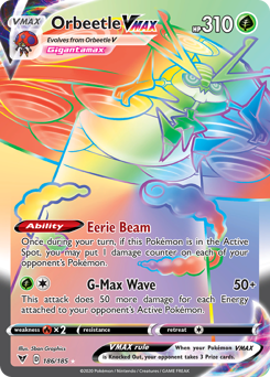 Pokemon Vivid Voltage Orbeetle VMAX - 186