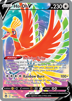 Pokemon Silver Tempest Ho-Oh V - 187