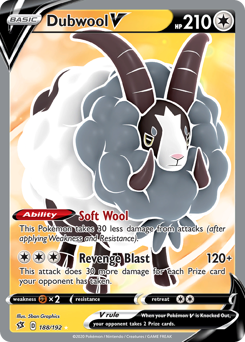 Pokemon Rebel Clash Dubwool V - 188