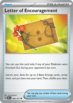 Pokemon Obsidian Flames Letter of Encouragement - 189