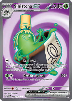 Pokemon Twilight Masquerade Sinistcha ex - 189
