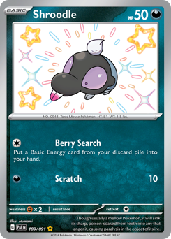Pokemon Paldean Fates Shroodle - 189
