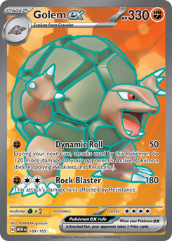 Pokemon 151 Golem ex - 189