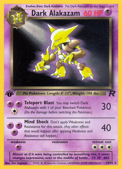 Pokemon Team Rocket Dark Alakazam - 18
