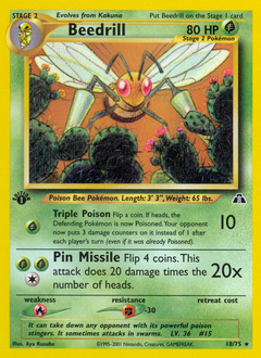 Pokemon Neo Discovery Beedrill - 18