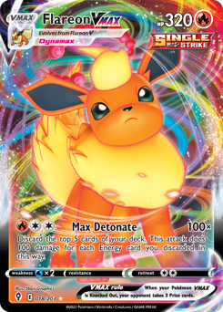 Pokemon Evolving Skies Flareon VMAX - 18