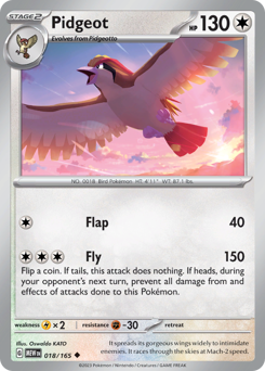 Pokemon 151 Pidgeot - 18