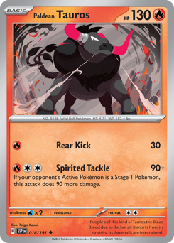 Pokemon Surging Sparks Paldean Tauros - 18