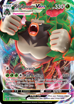 Pokemon Rebel Clash Rillaboom VMAX - 18