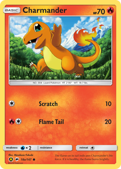 Pokemon Burning Shadows Charmander - 18a