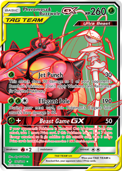 Pokemon Unbroken Bonds Pheromosa & Buzzwole-GX - 191