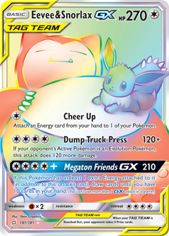 Pokemon Team Up Eevee & Snorlax-GX - 191