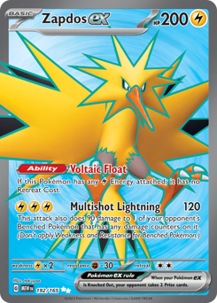 Pokemon 151 Zapdos ex - 192