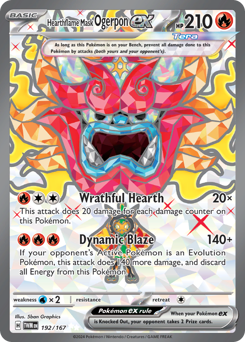 Pokemon Twilight Masquerade Hearthflame Mask Ogerpon ex - 192