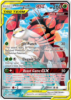 Pokemon Unbroken Bonds Pheromosa & Buzzwole-GX - 192