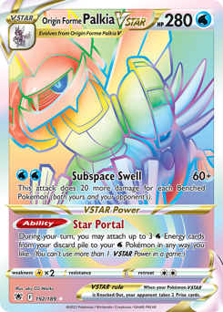 Pokemon Astral Radiance Origin Forme Palkia VSTAR - 192