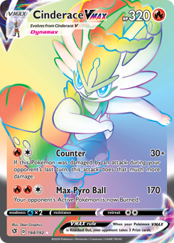 Pokemon Rebel Clash Cinderace VMAX - 194