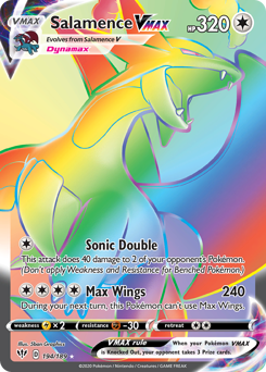 Pokemon Darkness Ablaze Salamence VMAX - 194