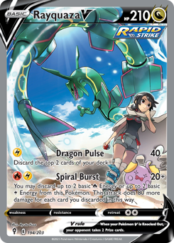 Pokemon Evolving Skies Rayquaza V - 194