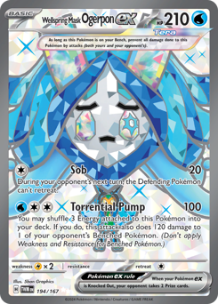 Pokemon Twilight Masquerade Wellspring Mask Ogerpon ex - 194
