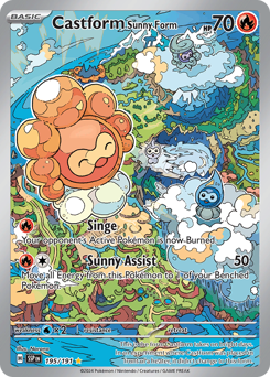 Pokemon Surging Sparks Castform Sunny Form - 195