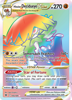 Pokemon Astral Radiance Hisuian Decidueye VSTAR - 195