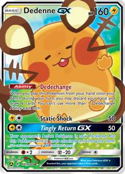 Pokemon Unbroken Bonds Dedenne-GX - 195a