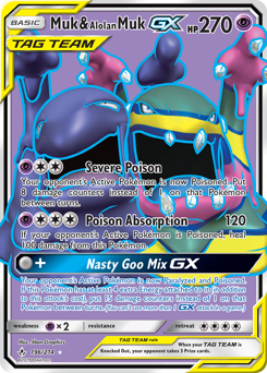 Pokemon Unbroken Bonds Muk & Alolan Muk-GX - 196
