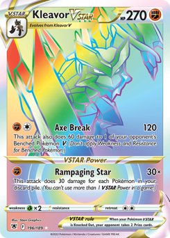 Pokemon Astral Radiance Kleavor VSTAR - 196