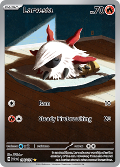 Pokemon Surging Sparks Larvesta - 196