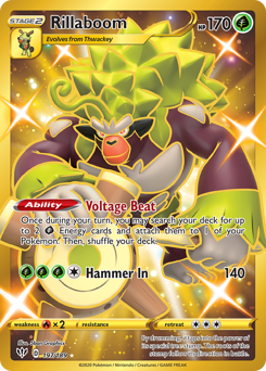 Pokemon Darkness Ablaze Rillaboom - 197