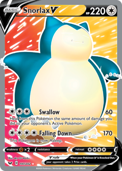 Pokemon Sword & Shield Snorlax V - 197