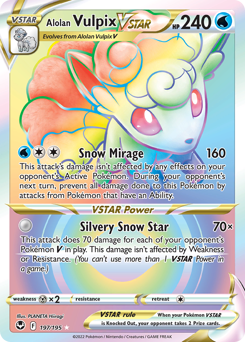 Pokemon Silver Tempest Alolan Vulpix VSTAR - 197