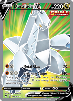Pokemon Evolving Skies Duraludon V - 197