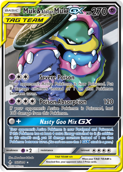 Pokemon Unbroken Bonds Muk & Alolan Muk-GX - 197
