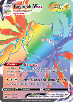 Pokemon Silver Tempest Regieleki VMAX - 198