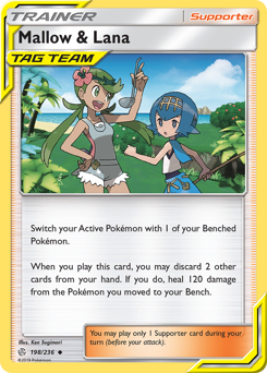 Pokemon Cosmic Eclipse Mallow & Lana - 198