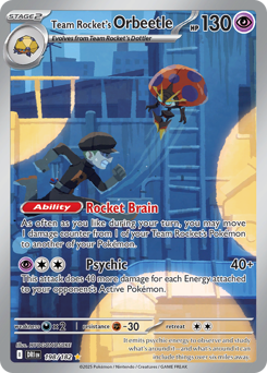 Pokemon Destined Rivals Team Rocket's Orbeetle - 198