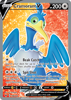 Pokemon Sword & Shield Cramorant V - 198