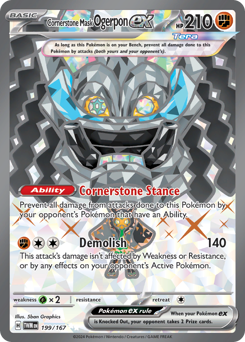 Pokemon Twilight Masquerade Cornerstone Mask Ogerpon ex - 199