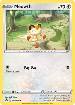 Pokemon Fusion Strike Meowth - 199