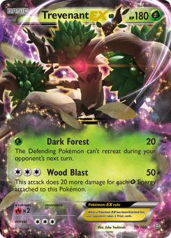 Pokemon Primal Clash Trevenant-EX - 19