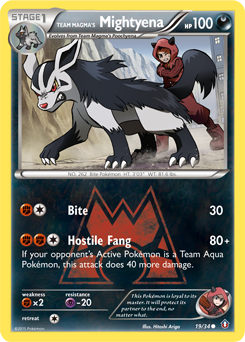 Pokemon Double Crisis Team Magma's Mightyena - 19