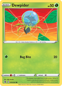 Pokemon Fusion Strike Dewpider - 19